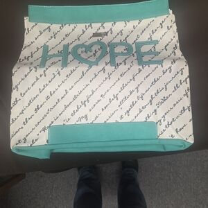 New Miche  Teal and White Tote Bag